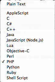 Code runner supported languages